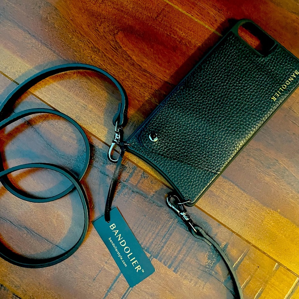Elegant Bandolier Luxury Leather iPhone Case / Sling for iPhone 6+, 7+, 8+